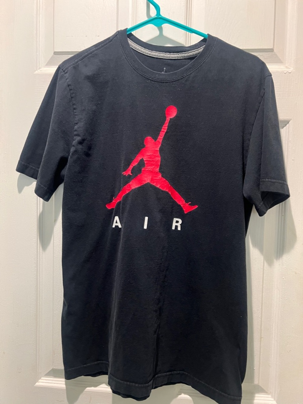 Jordan Black Tee with Red Jumpman AIR Graphic